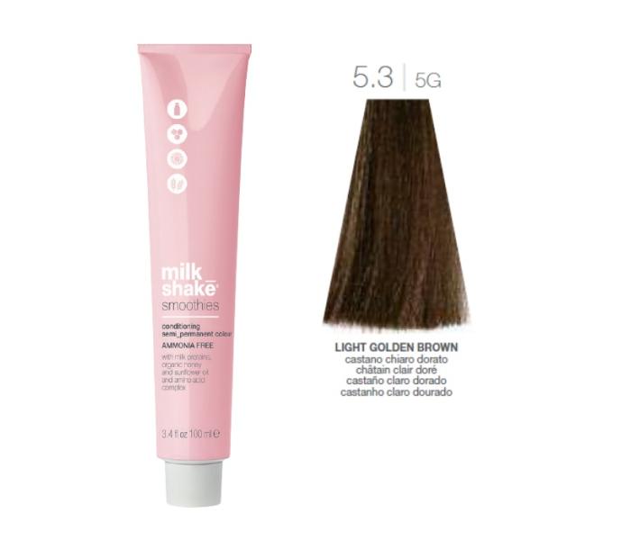 Vopsea semi-permanenta Milk Shake Smoothies 5.3|5G, Castaniu Deschis Auriu, 100ml