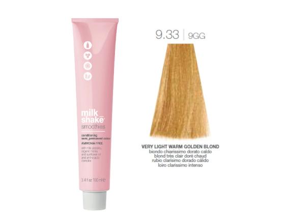 Vopsea semi-permanenta Milk Shake Smoothies 9.33|9GG, Blond Luminos Deschis Cald Auriu, 100ml