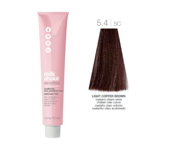 Vopsea semi-permanenta Milk Shake Smoothies 5.4|5C, Castaniu Deschis Aramiu, 100ml