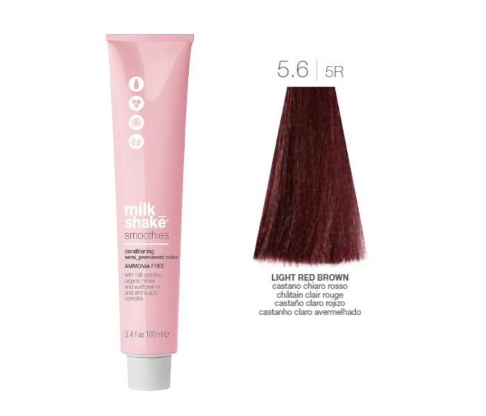 Vopsea semi-permanenta Milk Shake Smoothies 5.6|5R, Castaniu Deschis Rosu, 100ml