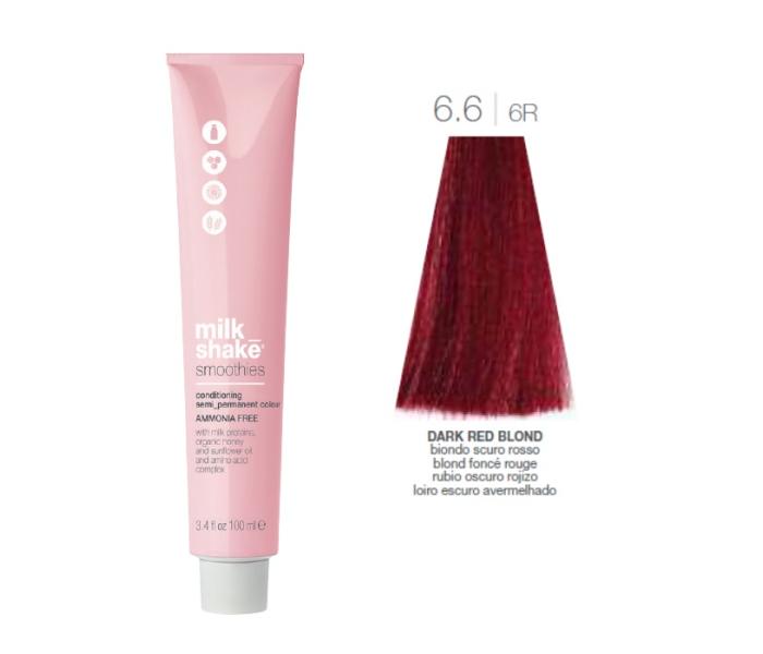 Vopsea semi-permanenta Milk Shake Smoothies 6.6|6R, Blond Inchis Rosu, 100ml