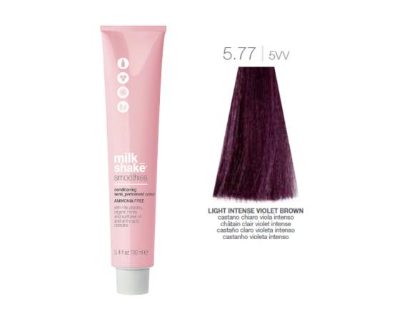 Vopsea semi-permanenta Milk Shake Smoothies 5.77|5VV, Castaniu Deschis Violet Intens, 100ml