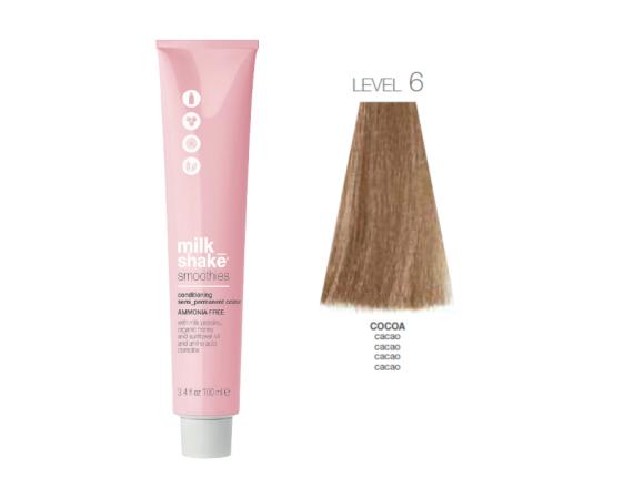 Vopsea semi-permanenta Milk Shake Smoothies LEVEL 6, Blond Mediu Cacao, 100ml