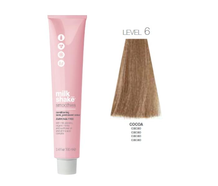 Vopsea semi-permanenta Milk Shake Smoothies LEVEL 6, Blond Mediu Cacao, 100ml