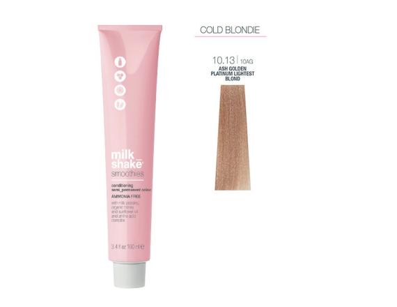 Vopsea semi-permanenta Milk Shake Smoothies 10.13|10AG, Blond Platinat Cenusiu Auriu, 100ml