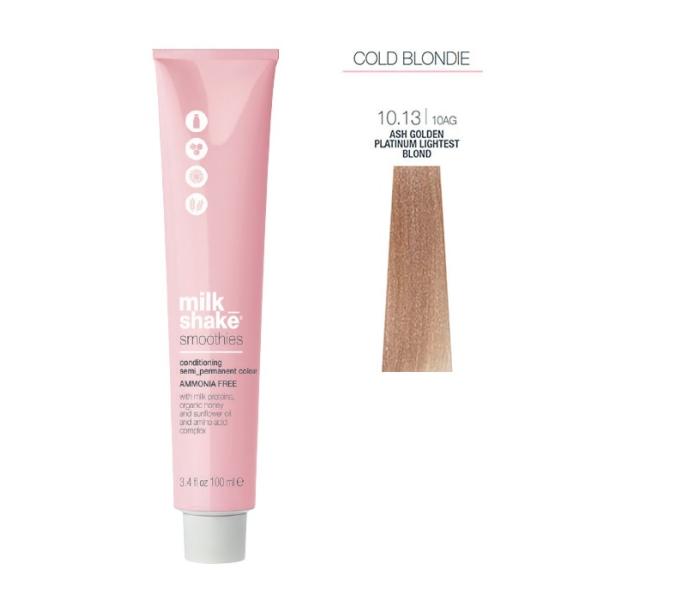 Vopsea semi-permanenta Milk Shake Smoothies 10.13|10AG, Blond Platinat Cenusiu Auriu, 100ml