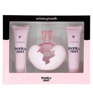 Set Ariana Grande Thank U Next, Femei, Eau De Parfum 100ml + Lotiune de corp 100ml + Gel de dus 100ml