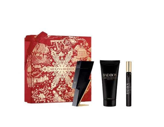 Set Carolina Herrera Bad Boy, Barbati, Eau De Toilette 50ml + Gel de dus 100ml + Eau De Toilette 10ml