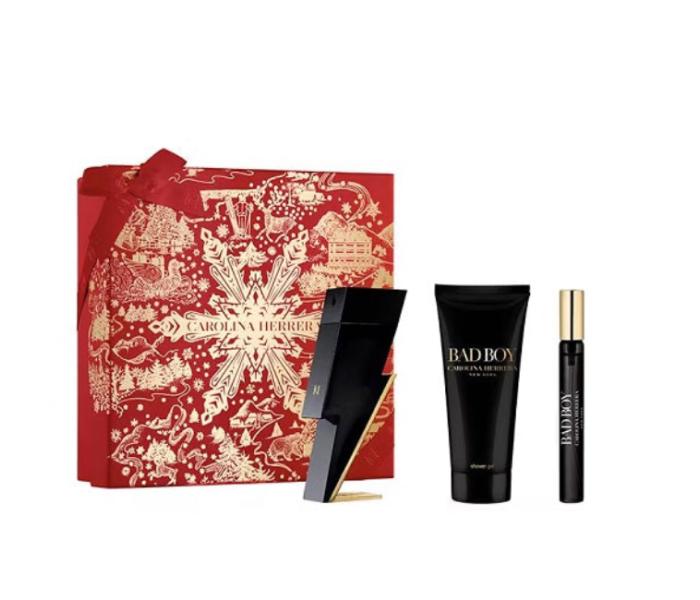 Set Carolina Herrera Bad Boy, Barbati, Eau De Toilette 50ml + Gel de dus 100ml + Eau De Toilette 10ml