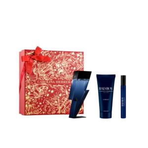 Set Carolina Herrera Bad Boy Cobalt, Barbati, Eau De Parfum 100ml + Gel de dus 100ml + Eau De Parfum 10ml