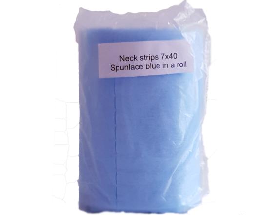 Gulere Frizerie 7 x 40 Material Nețesut, Albastru, 100buc/rola